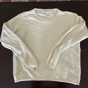 Madewell Sz Medium Cream Cotton Sweater